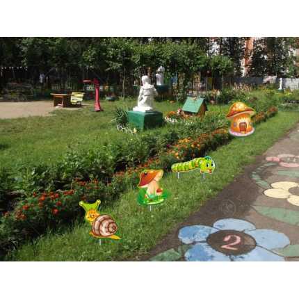 Комплект для украшения клумбы 9 предметов
