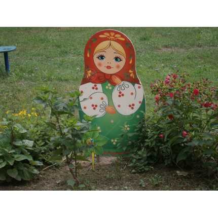 Уличная фигура "Матрешка зеленая"