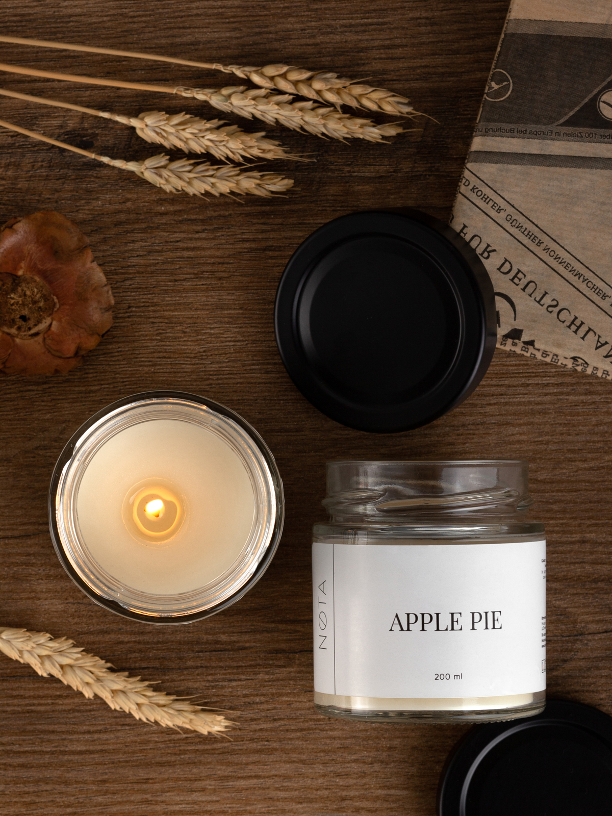Свеча ароматическая Nota Apple pie, 200 мл Свеча ароматическая Nota Apple pie, 200 мл