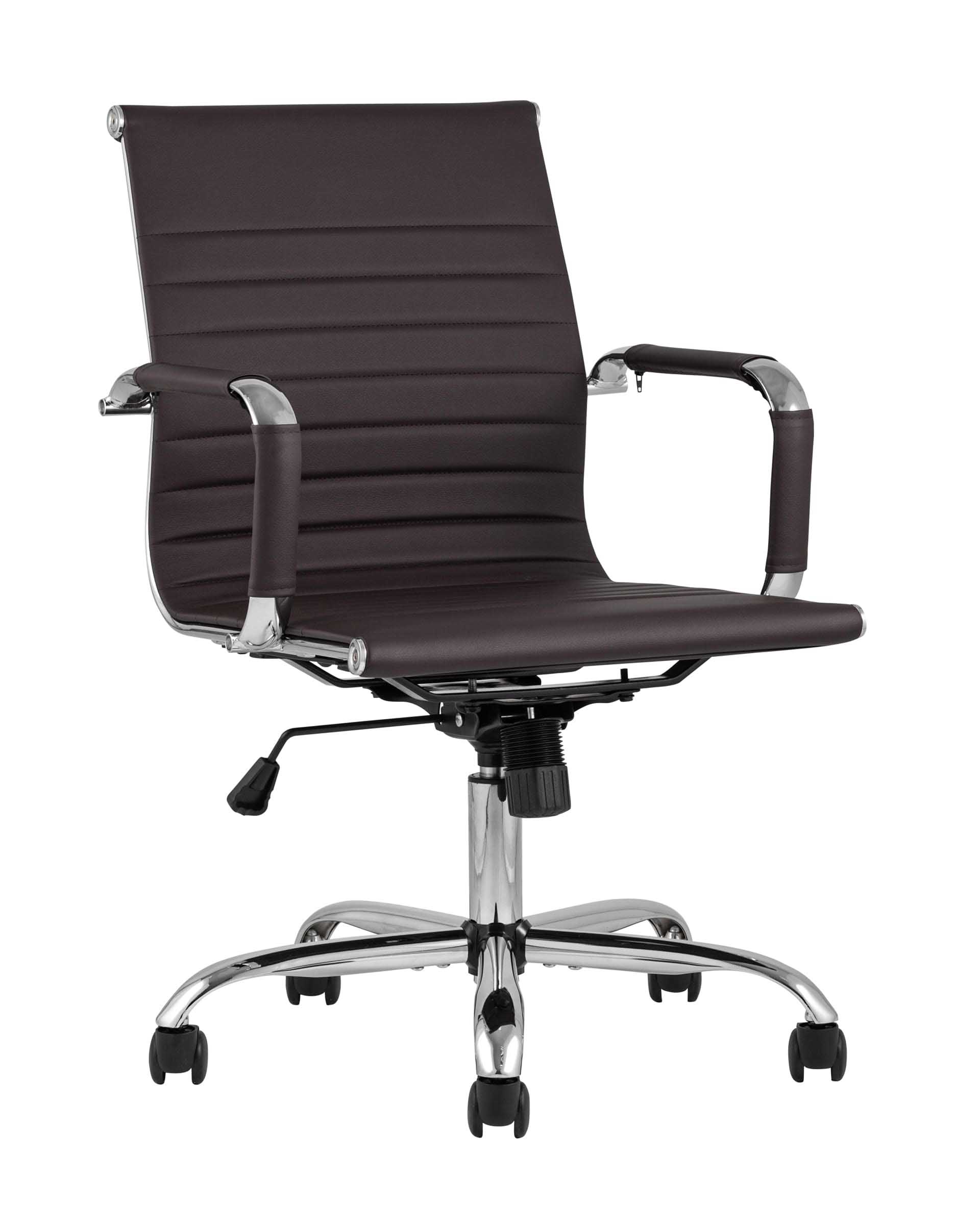 Кресло офисное TopChairs City S коричневое Кресло офисное TopChairs City S коричневое
