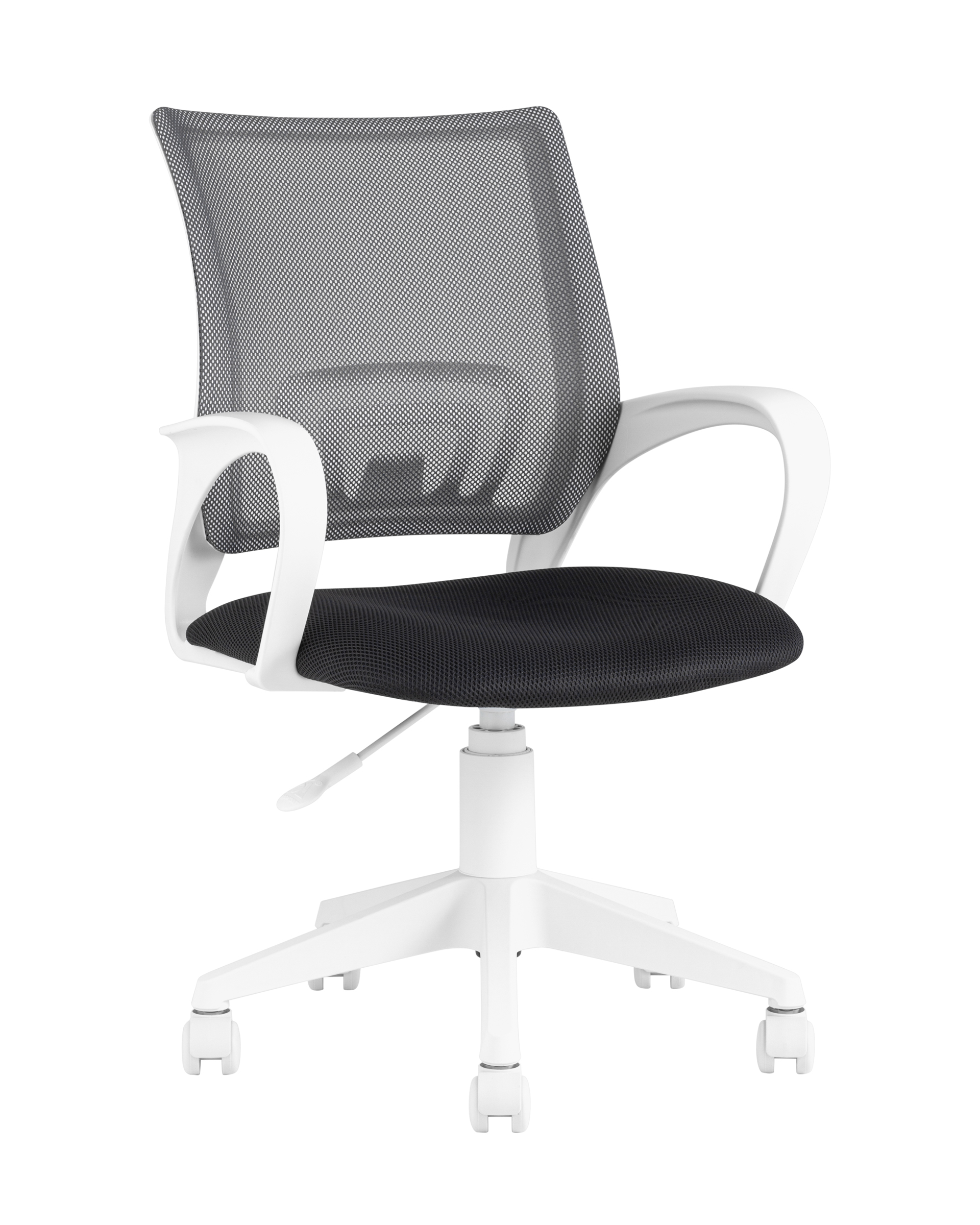 Кресло офисное TopChairs ST-BASIC-W серый крестовина пластик белый Кресло офисное TopChairs ST-BASIC-W серый крестовина пластик белый