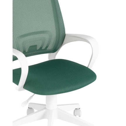 Кресло офисное TopChairs ST-BASIC-W зеленый крестовина пластик белый