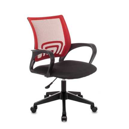 Кресло офисное TopChairs ST-Basic сетка/ткань красный