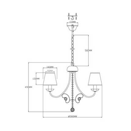 Люстра подвесная Moderli V2492-5P Daniel 5*E14*60W