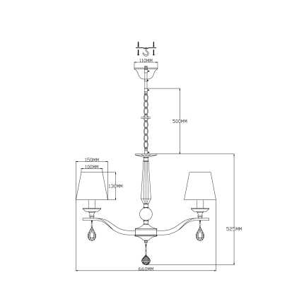 Люстра подвесная Moderli V2531-6P Aerton 6*E14*60W