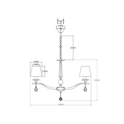 Люстра подвесная Moderli V2532-8P Aerton 8*E14*60W