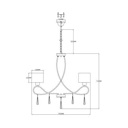 Люстра подвесная Moderli V2574-7P Chilly 7*E27*60W