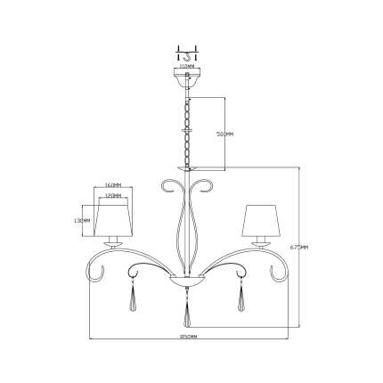 Люстра подвесная Moderli V2602-8P Aramco 8*E14*60W