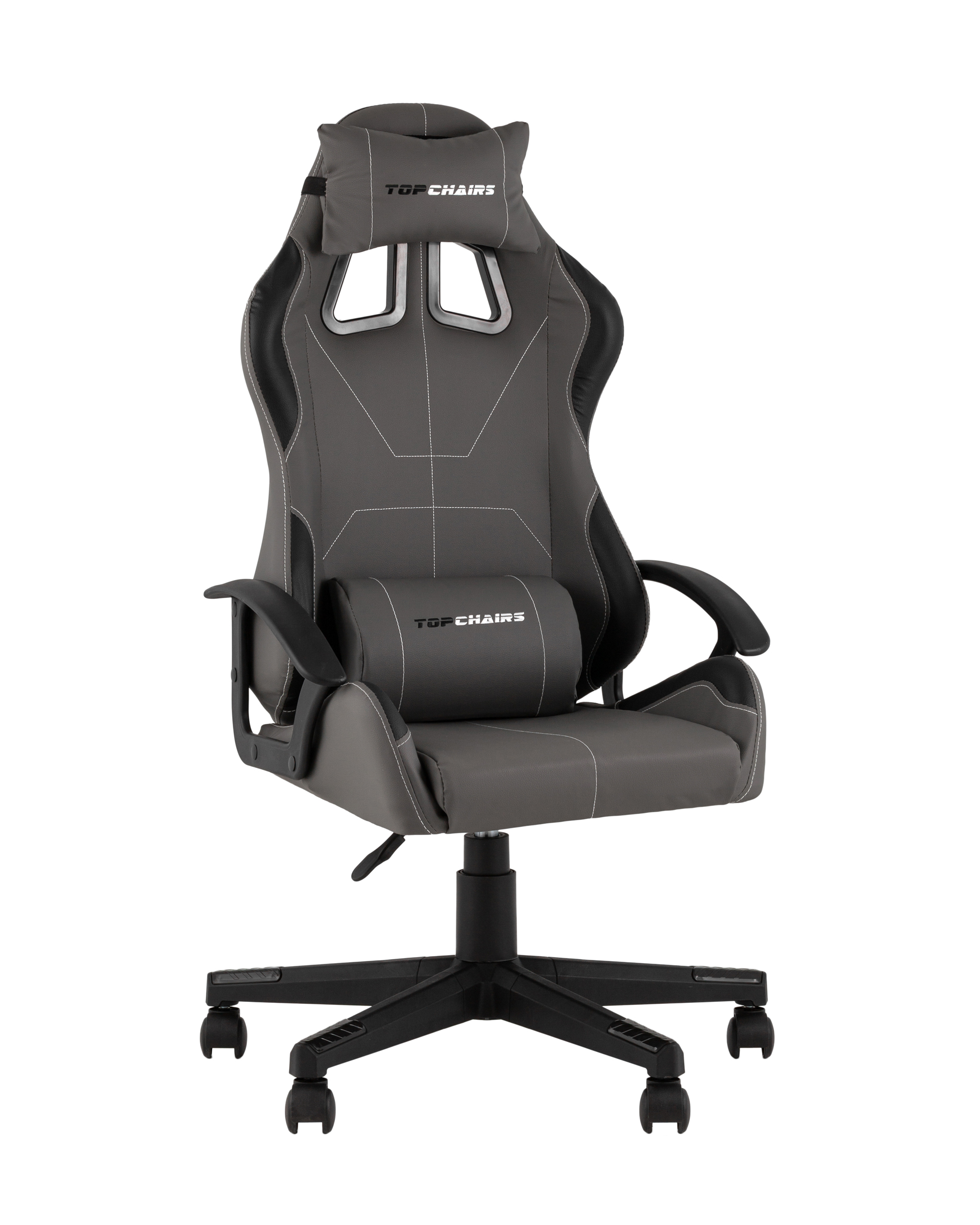 Кресло спортивное TopChairs Wyvern серо-черный Кресло спортивное TopChairs Wyvern серо-черный