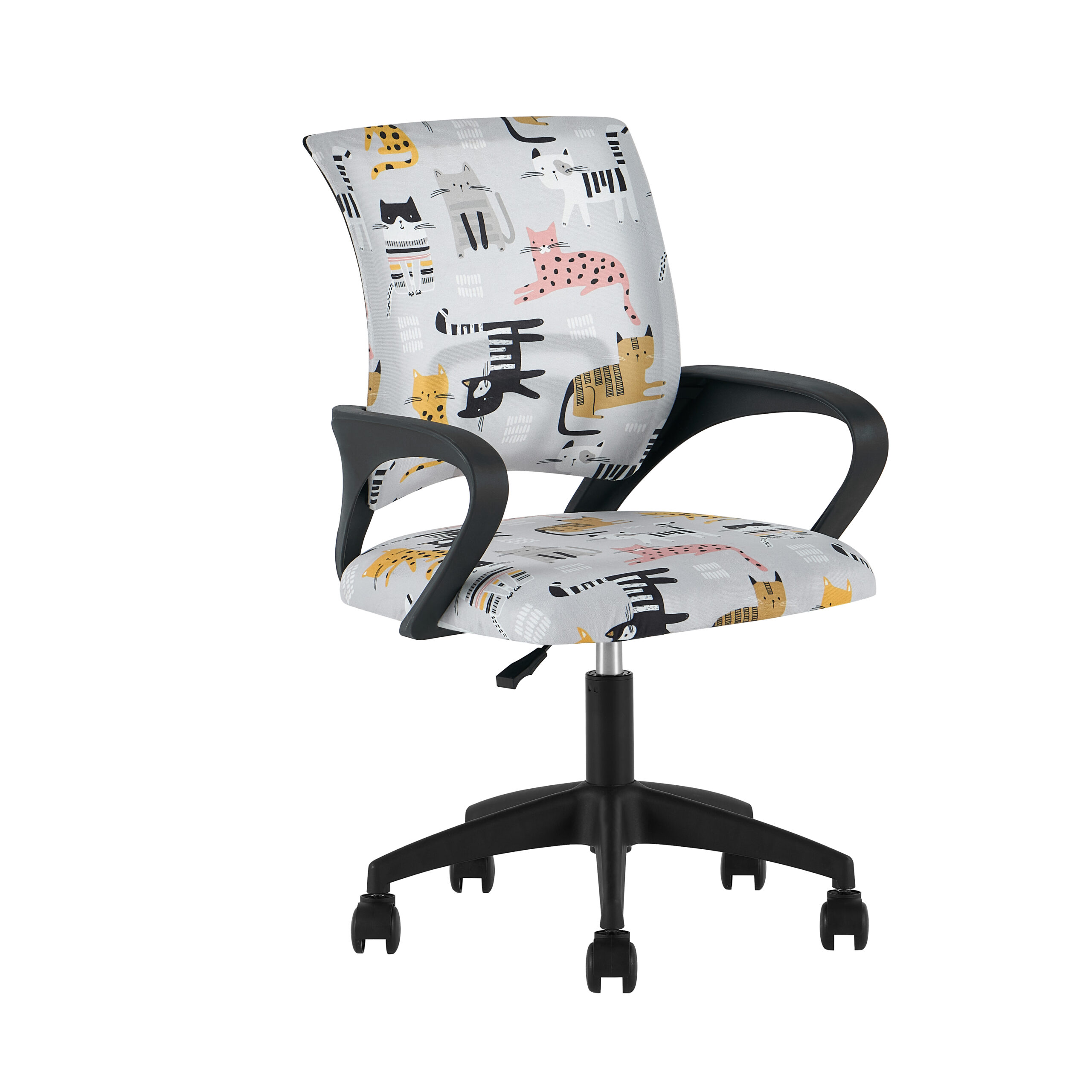 Кресло офисное TopChairs Simple SN Junior принт Blue Cats пластик черный Кресло офисное TopChairs Simple SN Junior принт Blue Cats пластик черный
